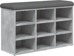 vidaXL betonszürke szerelt fa cipőtároló pad 82 x 32 x 50 cm