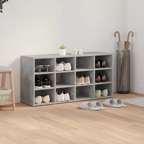 Cipősszekrény polcokkal Beton szürke 103 x 30 x 51 cm Faanyag