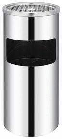 rozsdamentes acél fali szemeteskuka hamutartóval 26 liter