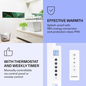 Klarstein Wonderwall Air Art Smart, infravörös hősugárzó, 120 x 30 cm, 350 W, zöld csík