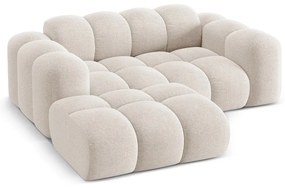 Krémszínű zsenília sarokkanapé (bal oldali-heverő résszel) Treno – Cosmopolitan Design