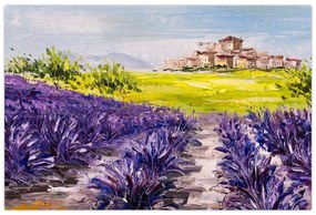 Kép - Provence, franciaország, olajfestmény (90x60 cm)