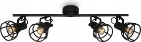Briloner Mennyezeti spotlámpa 4xE14, 70,5 cm, fekete, fém