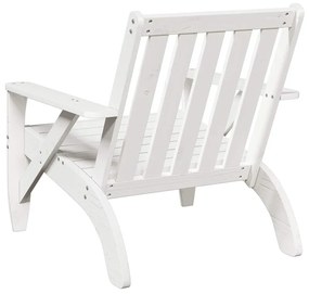 Kerti adirondack szék fehér 75x77x77 cm tömör fa fenyőfa