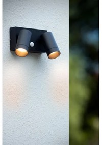 Lucide 09831/02/30 - Kültéri lámpa TAYLOR szenzorral 2xGU10/50W/230V IP54