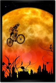 Poszterek keretben 40x60 Motoros a Holdra