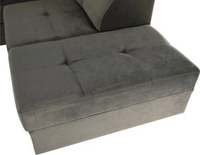 Ülőgarnitúra, szürkésbarna taupe, balos, LAMORA U