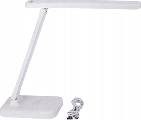 LED-es asztali låmpa telefontartóval fehér