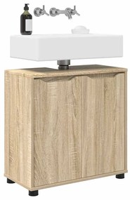 Fürdőszoba mosdószekrény Sonoma tölgy 60 x 30 x 60 cm Faanyag
