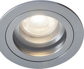 Modern, állítható, süllyesztett spotlámpa fegyverszürke színben, IP44 - Chuck