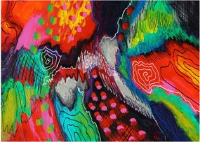 Absztrakt kép - színek (70x50 cm)
