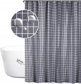 Fürdőszobai zuhanyfüggöny kádhoz akasztós 180x180 cm