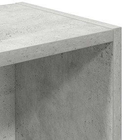 betonszürke szerelt fa könyvespolc 31x24x77 cm