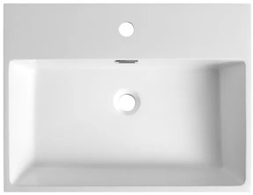 Sapho - Falra szerelhető mosdó AQUATIC 60x46 cm kerámia/fehér