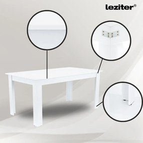 Leon 6+1 étkező garnitúra fehér-szürke