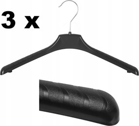 3 x Ruhaakasztó Fekete univerzális 38cm