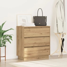 Éjjeli Asztal LED-del, Műgyanta Tölgy 71x34,5x75 cm