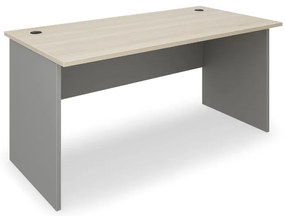 SimpleOffice asztal 160 x 80 cm, világos tölgy / szürke