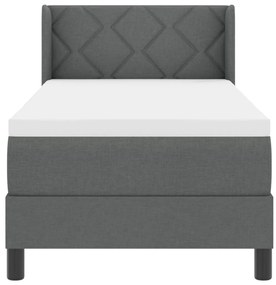 Boxspring Ágy Matraccal – Sötétszürke, 80 x 200 cm Szövet
