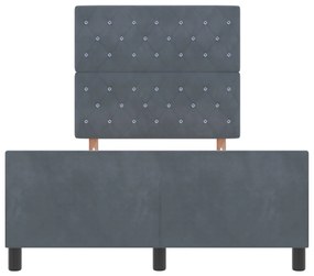 Ágykeret Sötétszürke 120x200 cm Selyem