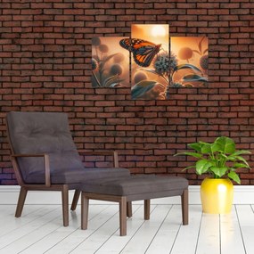Kép – Pillangó a lenyugvó napban (90x60 cm)