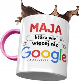 Rózsaszín bögre Maja Barátnő Feleség Nyomtatott Fotóval