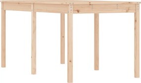 vidaXL tömör fenyőfa kerti asztal 159,5 x 82,5 x 76 cm