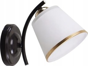 Greco Fali lámpa Fekete+Arany 1X40 E27 lámpabúra Fehér