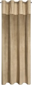 Bársony függöny 140X250 bézs, dekoratív gurulós övvel