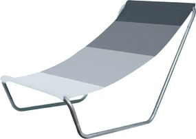 Összecsukható tengerparti napozóágy SAND, szürke csíkos