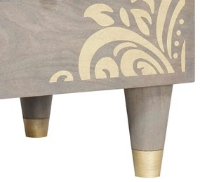 Széf fiókkal 2 pcs Szürke 60 x 33.5 x 75 cm Tömör mangófa