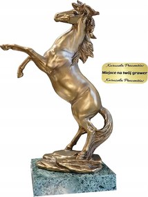 Ló Paripa Csődör Arab Állvány Ajándék Figura Márvány Alapon