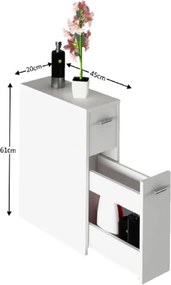 Bambusz polc fürdőszobába konyhába 5 szintes 128x25x35cm BAM04-128