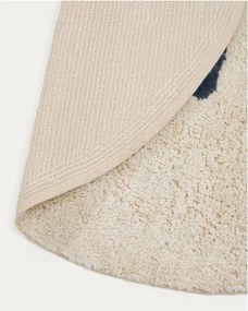 Elefántcsont színű mosható-kézi szövésű pamut gyerek szőnyeg ø100 cm Tandani – Kave Home