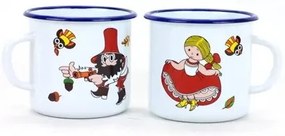 Belis Smaltovaný hrnek Večerníček, 8 cm, 0,35 l