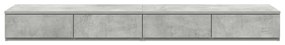 Ágy Fiókok Beton Szürke 150x36,5x16,5 cm Műszaki Fa