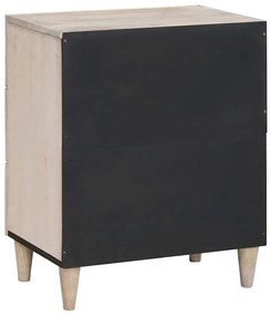 vidaXL Éjjeliszekrény fiókkal Bézs 50 x 33 x 62 cm Tömör akácfa