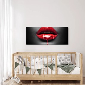 A női ajkak képe (120x50 cm)