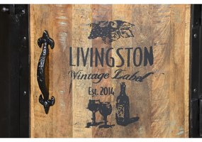 Fekete fém bortartó szekrény, palackok száma 9, 60x85 cm Luni – Interia Home &amp; Living