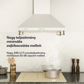 Klarstein Victoria 60, páraelszívó, 60 cm, retro kialakítás, 644,5 m³/ó, 2 LED lámpa