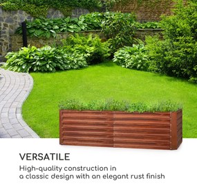 Blumfeldt Rust Grow, magaságyás, kerti magaságyás, horganyzott acéllemez, rozsdás kivitel