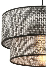 ECHO zsinóros csillár 1xE27/60W/230V szürke/fekete