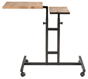 Állítható GLEN asztal 87x67 cm barna/fekete