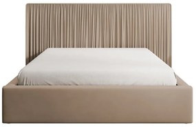 Franciaágy 180 cm Thala 180 (ágyráccsal) (tárolóhellyel) (taupe zöld + fekete). 1099723