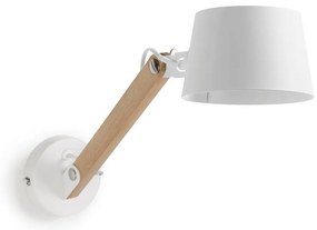 Fehér-natúr színű gyerek fali lámpa fém búrával ø 60 cm Muse – Kave Home