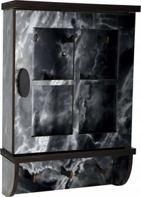 Szekrény, Kulcstartó Doboz 9 márvány fekete-ezüst, Sok Különböző Minta