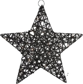 Karácsonyi dekoráció csillag STARIELLE LED világítással 30 cm, fekete