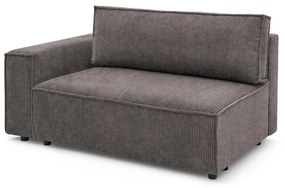 Világosbarna kordbársony kanapé modul (bal oldali) Nihad modular – Bobochic Paris