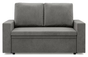 Zeus kanapé, bársony, hab töltet, egyenes kartámasz, világosszürke