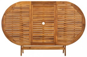 tömör akácfa összecsukható kerti asztal 160 x 85 x 75 cm
